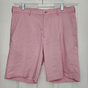 Peter Millar Crown Sport Pink And White Striped 9" Shorts Size 35